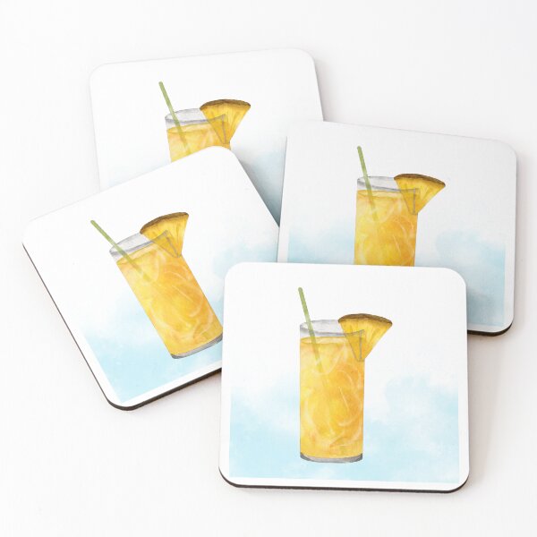 Item preview, Tropical Pineapple Drink - Watercolour Summer Art designed and sold by RaiyaTees.
