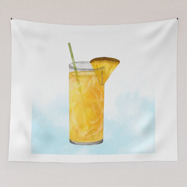 Item preview, Tropical Pineapple Drink - Watercolour Summer Art designed and sold by RaiyaTees.