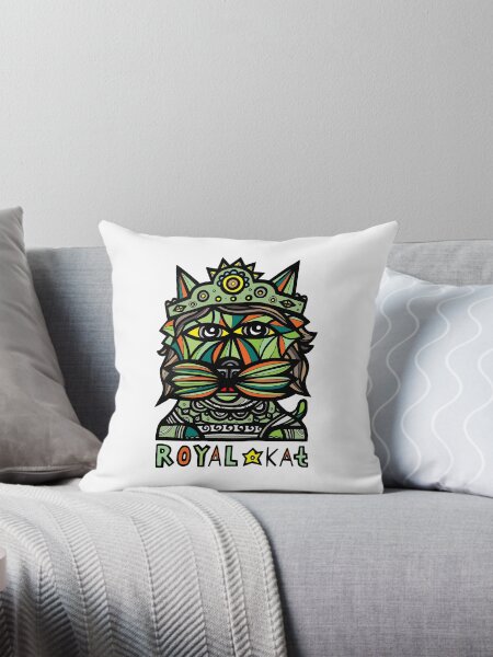 "Royal Kat" Throw Pillow