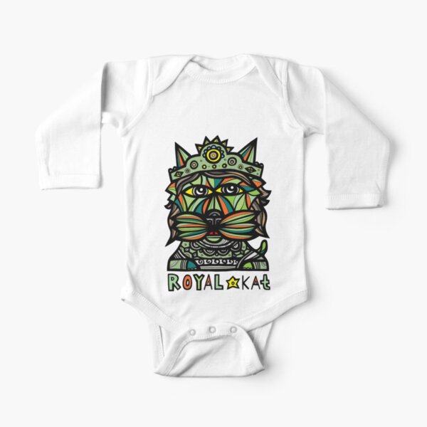 "Royal Kat" Long Sleeve Baby One-Piece