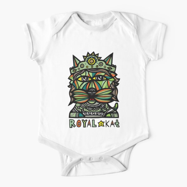 "Royal Kat" Short Sleeve Baby One-Piece