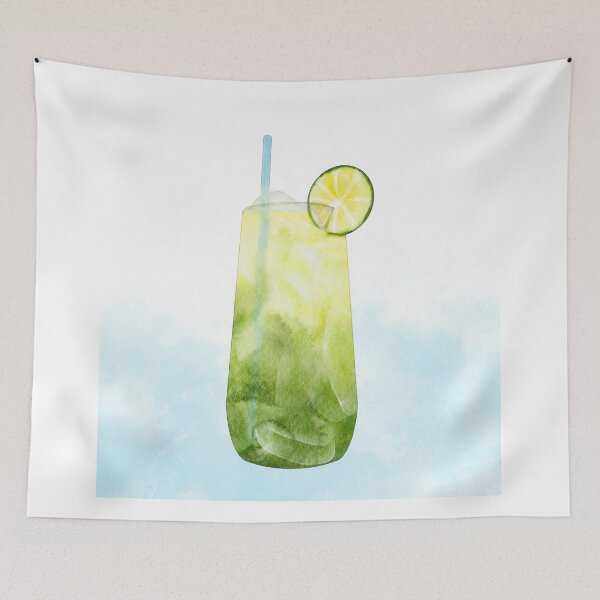 Item preview, Fresh Lime Cooler - Watercolour Summer Drink Art designed and sold by RaiyaTees.