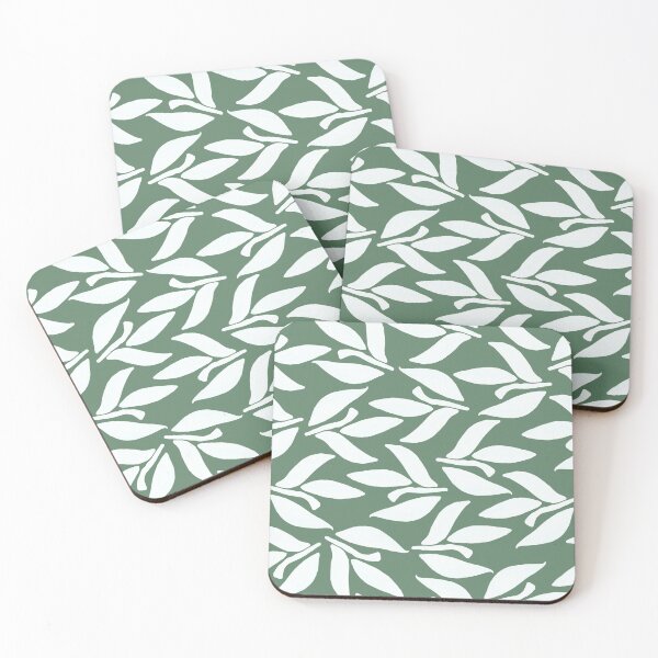 Item preview, Laurel branch, White and dark emerald designed and sold by Alex  Blud.