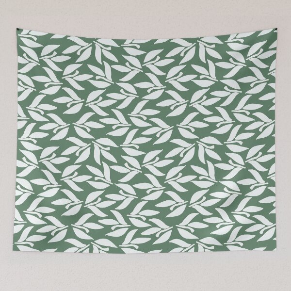 Item preview, Laurel branch, White and dark emerald designed and sold by Alex  Blud.