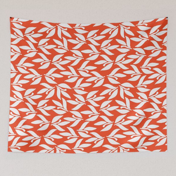 Item preview, Laurel branch, White and bright orange designed and sold by Alex  Blud.