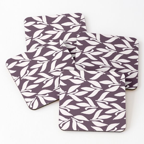 Item preview, Laurel branch, White and burgundy designed and sold by Alex  Blud.