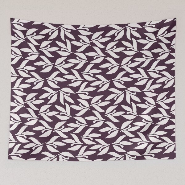 Item preview, Laurel branch, White and burgundy designed and sold by Alex  Blud.