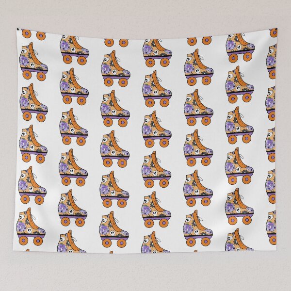 Item preview, Halloween Roller Blade with Skulls and Pumpkins Pattern Orange and Purple designed and sold by MrsCreative1.