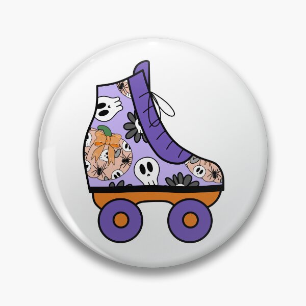 Item preview, Halloween Roller Blade with Skulls and Pumpkins Pattern - Purple and orange  designed and sold by MrsCreative1.