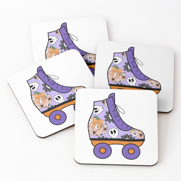 Item preview, Halloween Roller Blade with Skulls and Pumpkins Pattern - Purple and orange  designed and sold by MrsCreative1.