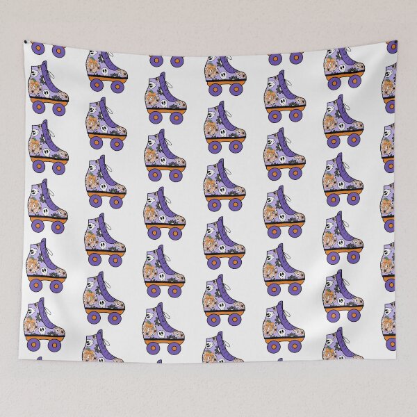 Item preview, Halloween Roller Blade with Skulls and Pumpkins Pattern - Purple and orange  designed and sold by MrsCreative1.