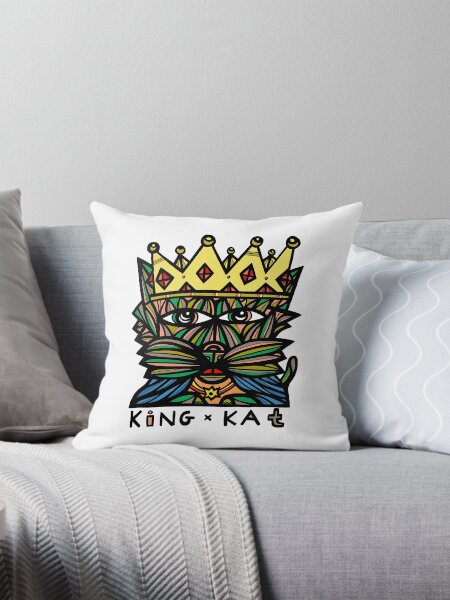 "King Kat" Throw Pillow