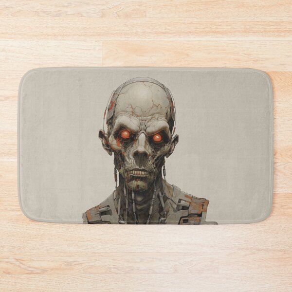 Item preview, Red eyed futuristic robot zombie designed and sold by OdinsBigBeard.