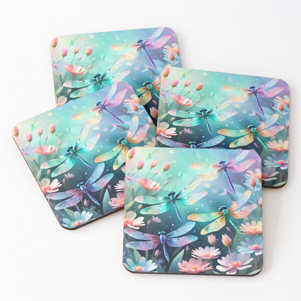 Item preview, Dragonfly Kawaii watercolour Painting designed and sold by druidwolfart.