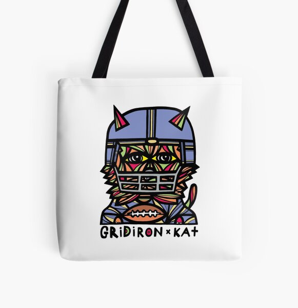 "GridIron Kat" All Over Print Tote Bag