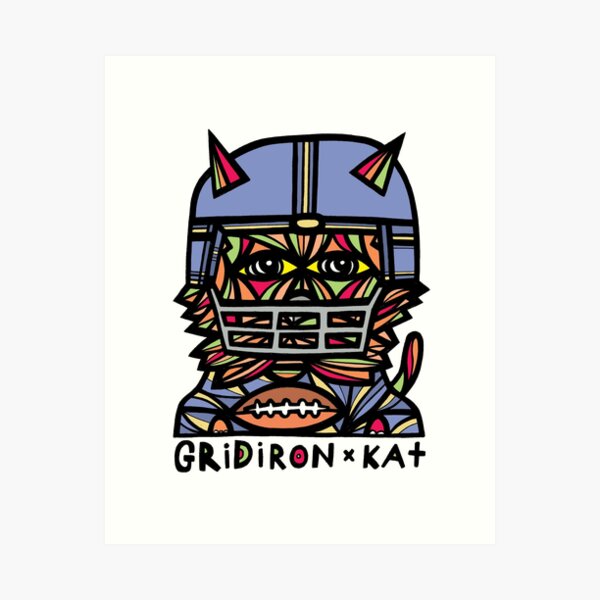 "GridIron Kat" Art Print