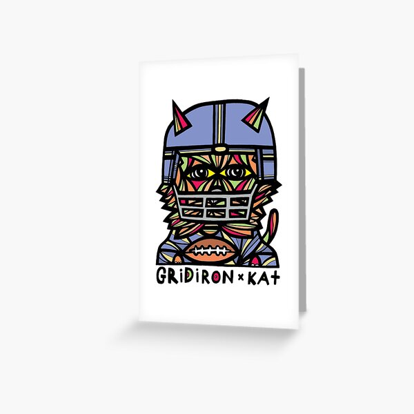 "GridIron Kat" Greeting Card