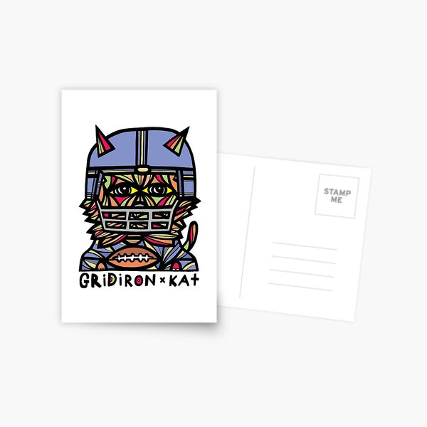 "GridIron Kat" Postcard