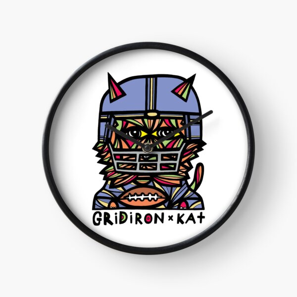 "GridIron Kat" Clock