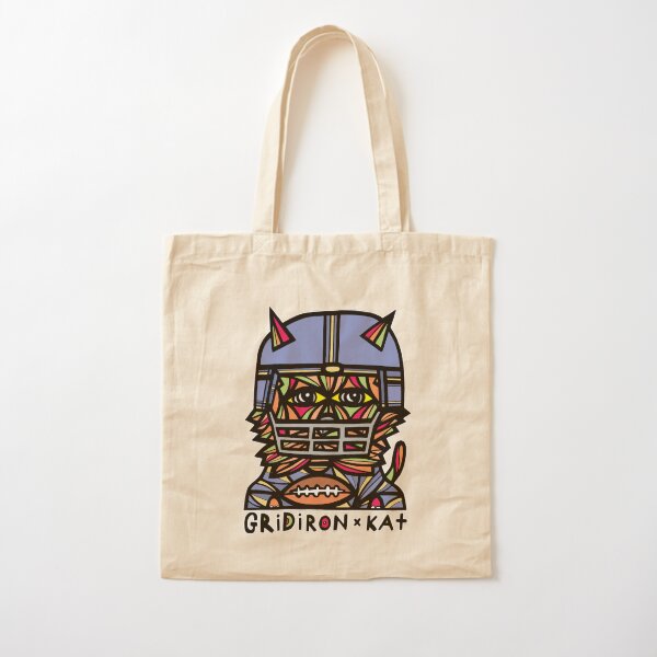 "GridIron Kat" Cotton Tote Bag