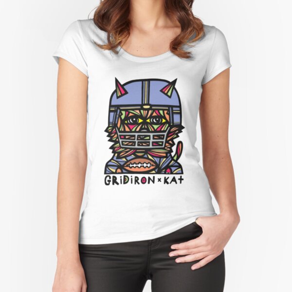 "GridIron Kat" Fitted Scoop T-Shirt