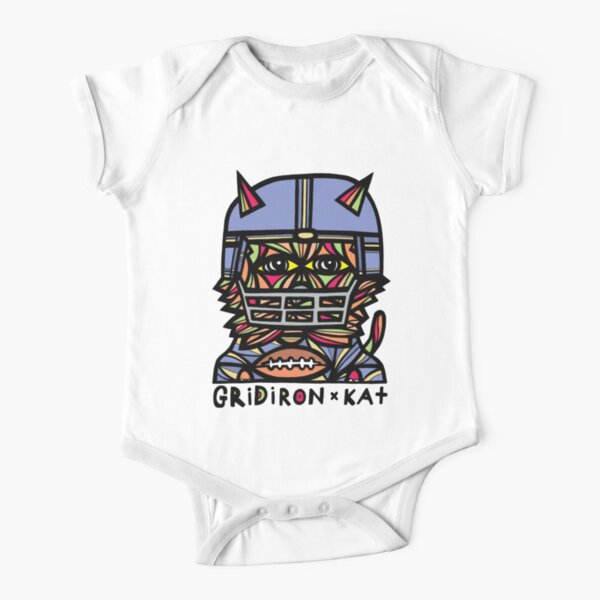 "GridIron Kat" Short Sleeve Baby One-Piece