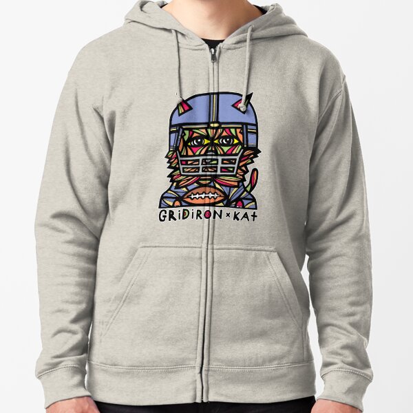 "GridIron Kat" Zipped Hoodie