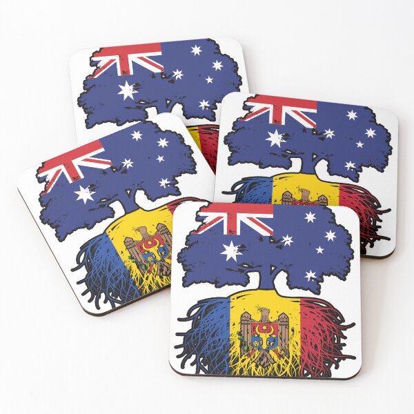 Artikelvorschau, Moldava Moldavanisch Australisch Australien Baumwurzeln Flagge entworfen und verkauft von FlagX.