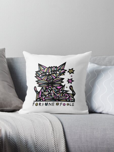 "Fortune Fools" Throw Pillow