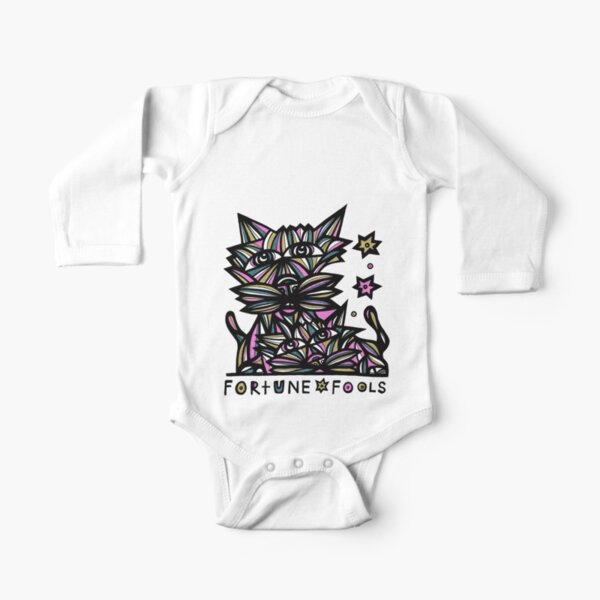 "Fortune Fools" Long Sleeve Baby One-Piece