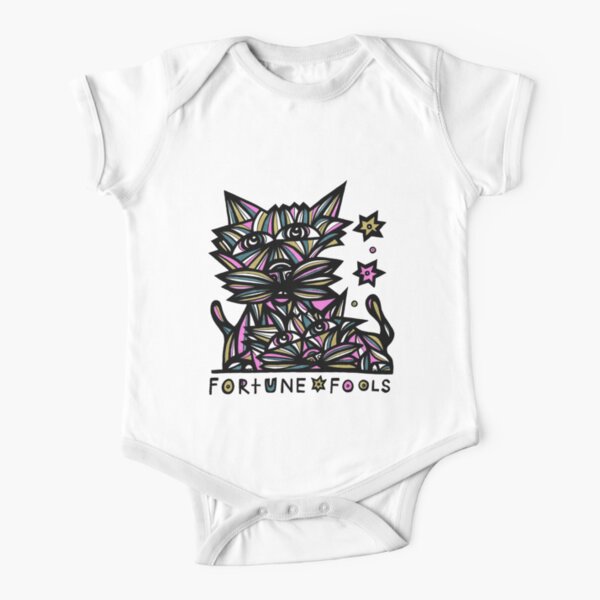 "Fortune Fools" Short Sleeve Baby One-Piece