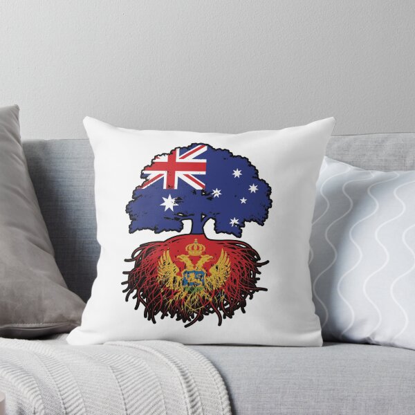 Item preview, Montenegro Montenegrin Australian Australia Tree Roots Flag designed and sold by FlagX.