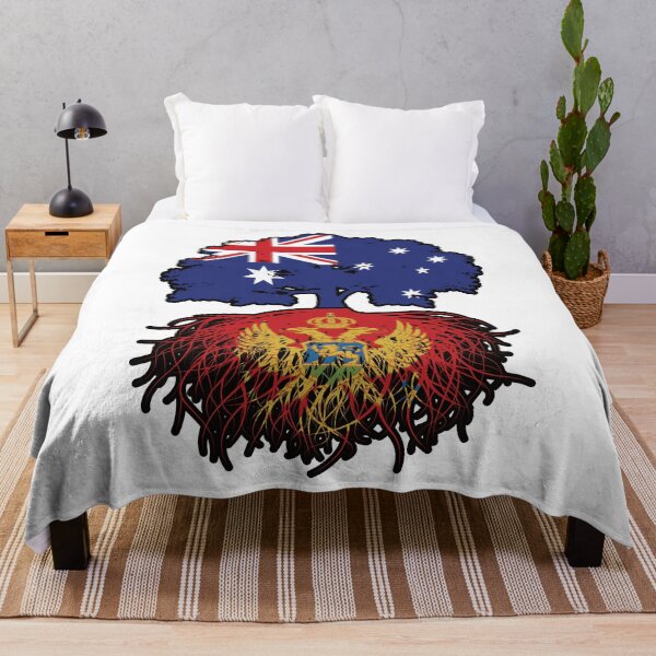 Item preview, Montenegro Montenegrin Australian Australia Tree Roots Flag designed and sold by FlagX.