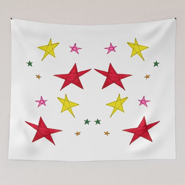 Item preview, Colourful Hand Drawn Stars - SPACE AND STARS designed and sold by larissa-myrie.
