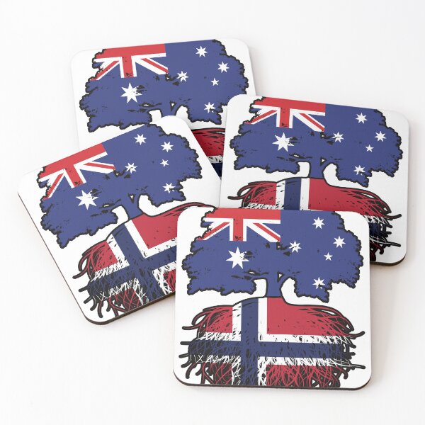 Item preview, Norway Norwegian Australian Australia Tree Roots Flag designed and sold by FlagX.