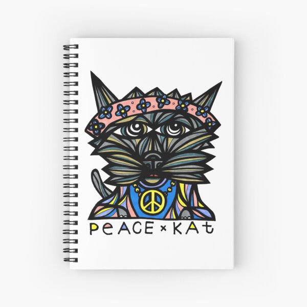 "Peace Kat" Spiral Notebook