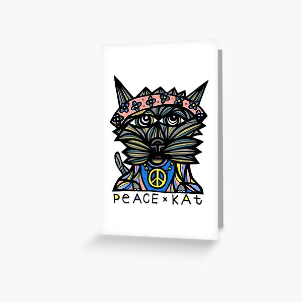 "Peace Kat" Greeting Card