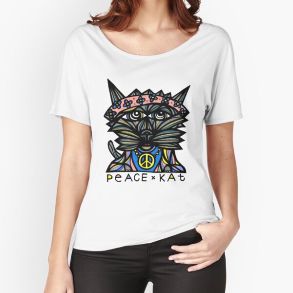 "Peace Kat" Relaxed Fit T-Shirt