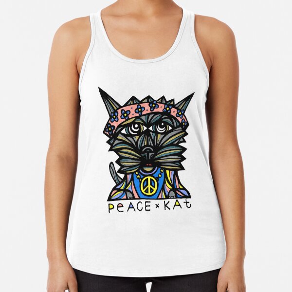 "Peace Kat" Racerback Tank Top