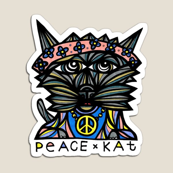 "Peace Kat" Magnet