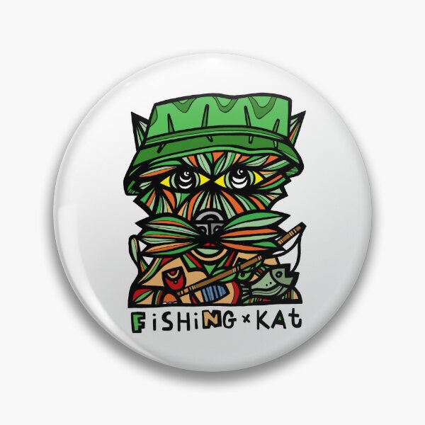 "Fishing Kat" Pin