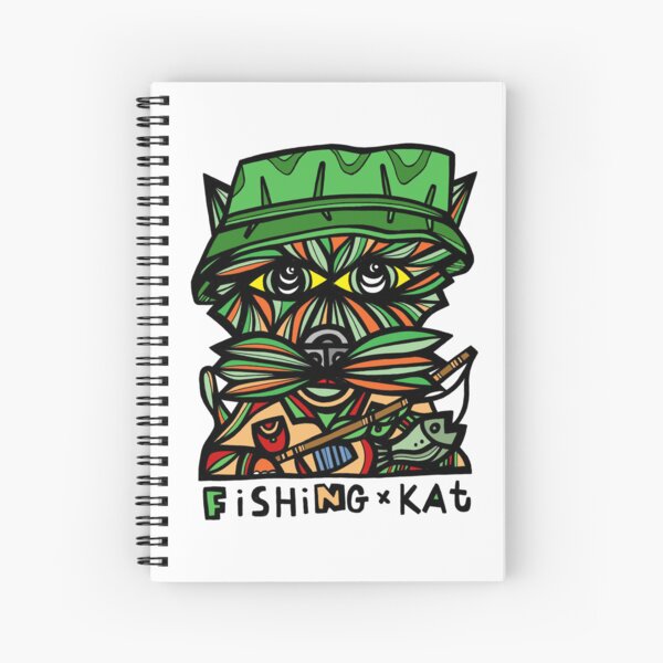 "Fishing Kat" Spiral Notebook