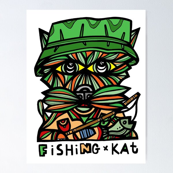 "Fishing Kat" Poster