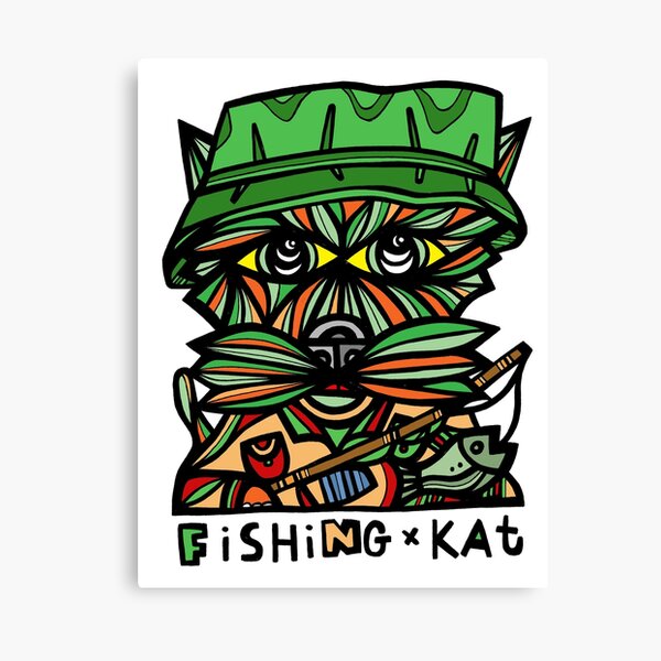 "Fishing Kat" Canvas Print