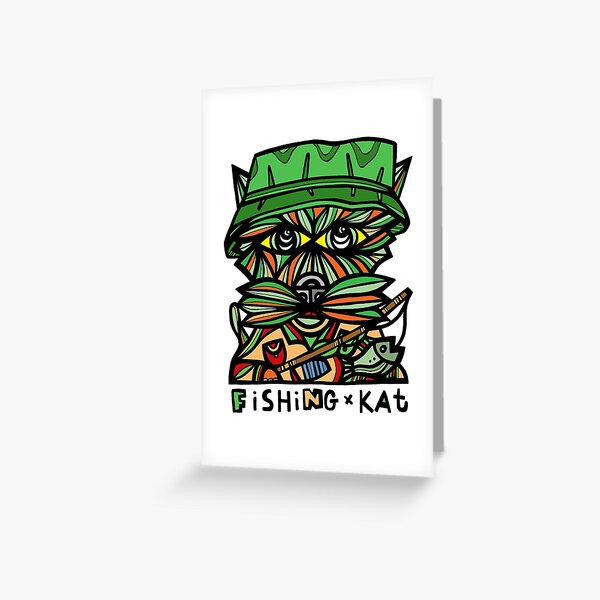 "Fishing Kat" Greeting Card