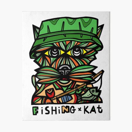 "Fishing Kat" Art Board Print