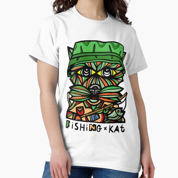 "Fishing Kat" Classic T-Shirt