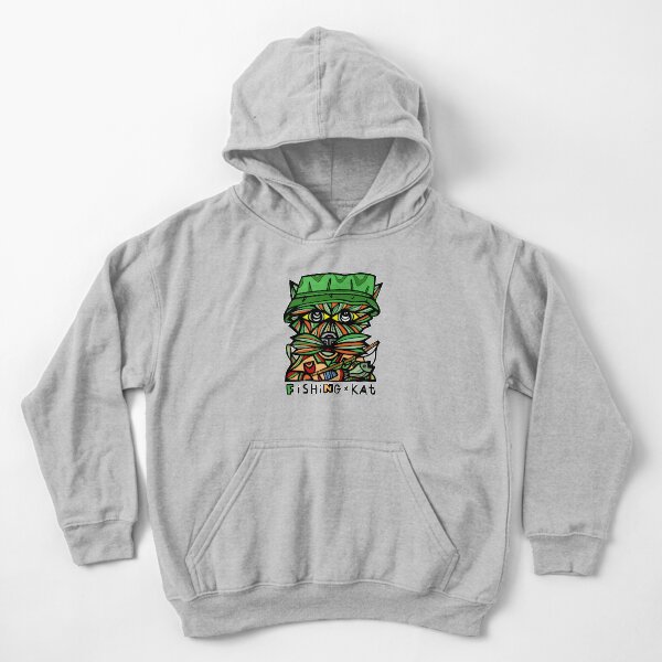 "Fishing Kat" Kids Pullover Hoodie