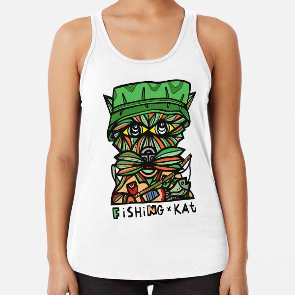 "Fishing Kat" Racerback Tank Top