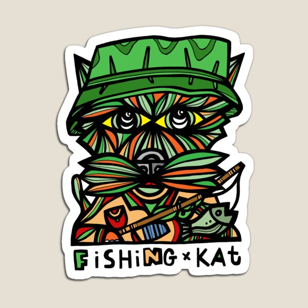 "Fishing Kat" Magnet